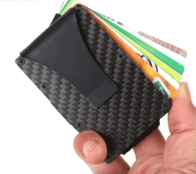 3K Carbon Fiber Wallet - RFID Blocking Minimalist Slim Money Clip - Carbonpawtag