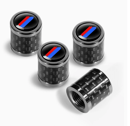 3K Carbon Fiber Valve Stem Caps - 4Pcs Universal Tire Wheel Caps - Carbonpawtag